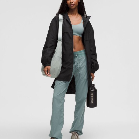 Lightweight Mid-Length Hooded Coat In Black - Picture 5 of 5